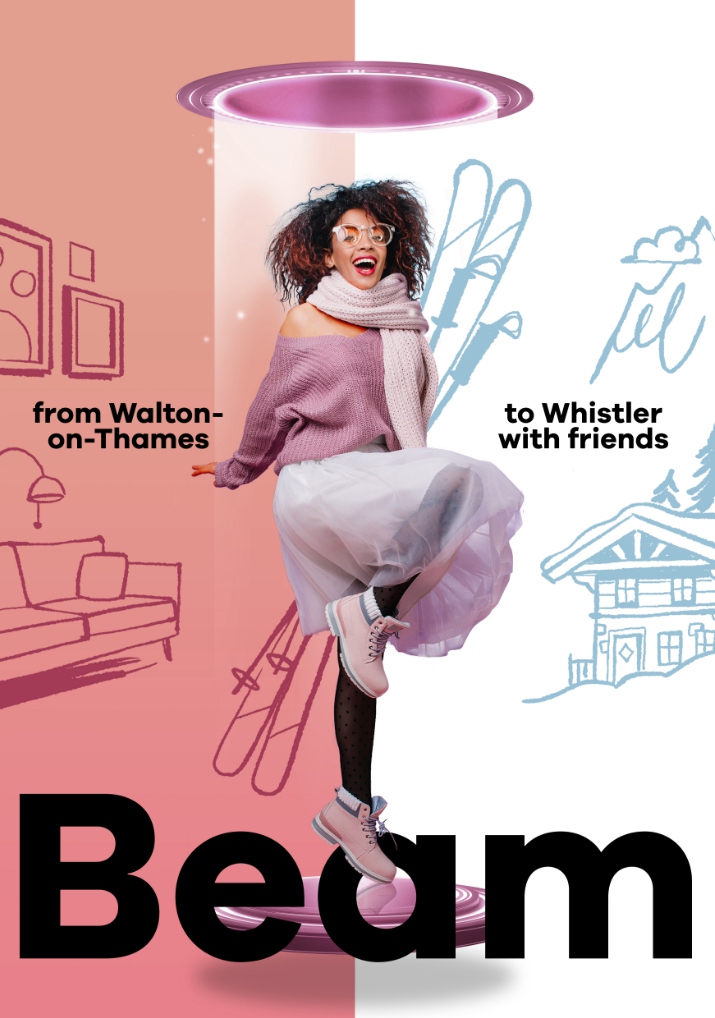 Two people in a swimming pool on Mars